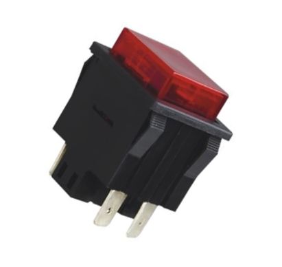 Push Button Switch Latch Dpdt 32X25 Red Kd8-51N-Rd