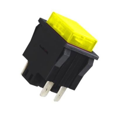 Push Button Switch Moment. Dpdt 32X25 Yellow Kd8-32N-Yl