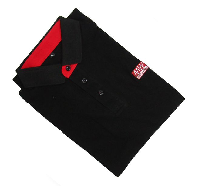 Black Branded Polo Shirt Large Women Yhs-Pol02-Fl