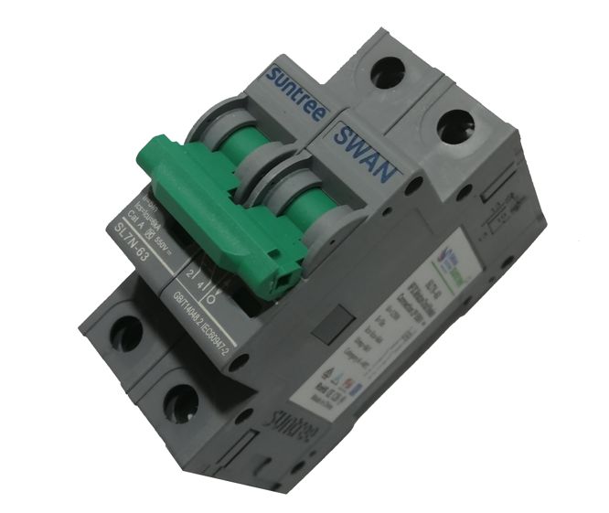 Dc Circuit Breaker 10A 2P 800V C-Curve Sl7N-63-210