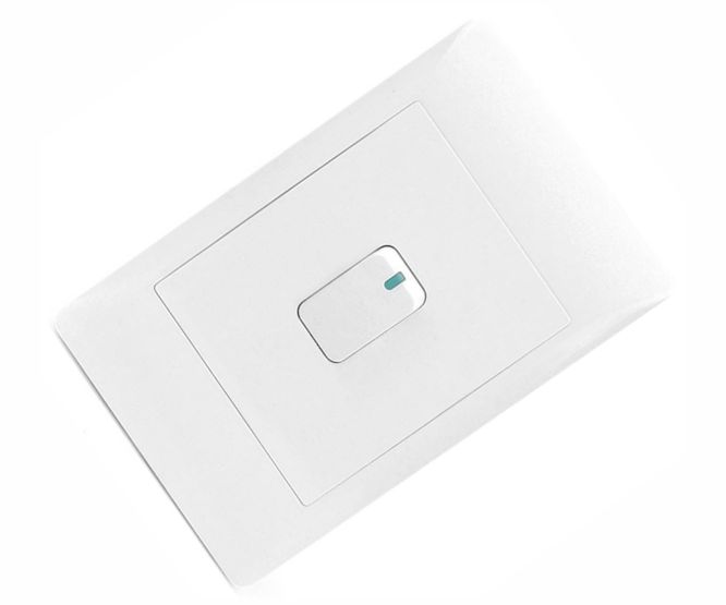 2X4 Mains Light Switch Single Lever One-Way White Sti-1010