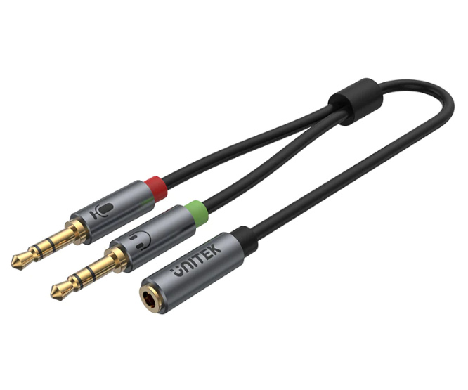 Combiner Sterio Audio & Microphone To 4 Way Headphone Socket